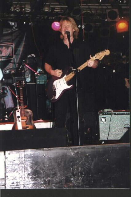 Onstage with Strat, 2000.