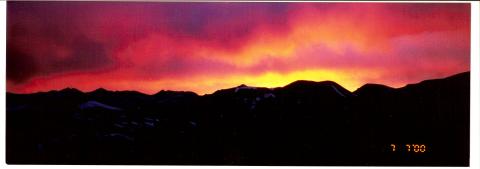 rocky mnt. national park sunset 2000