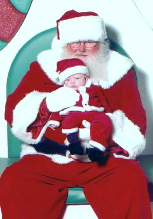 Clay Jr. and Santa, 12/2004