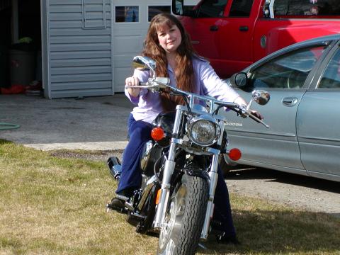 wife,wendi on my scooter