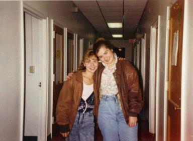 kim and me fall 91 hallway