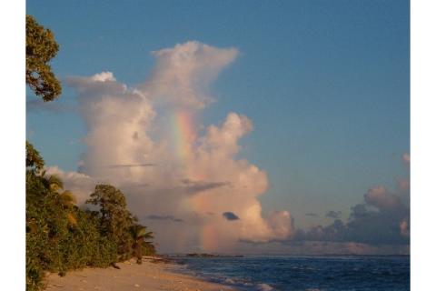 rainbow in the clouds