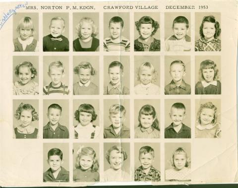 Crawford Village Kindergarten Dec.1953