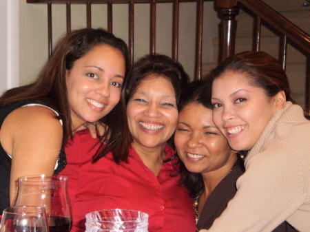 My sister Richelle, my mother, me and my daugh