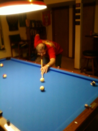 playing pool