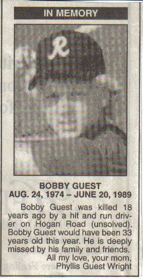 IN MEMORY OF BOBBY GUEST