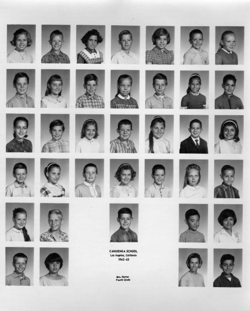Cahuenga School, 1962-1962 4th grade and