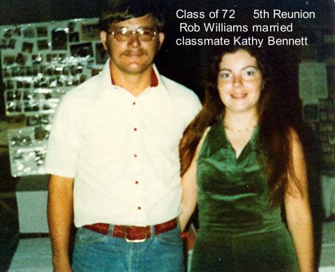 1977 Class of 72 5th Reunion RobWilliamsKathyBennettcap