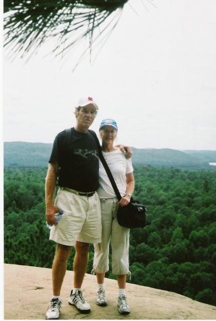 Pat and Joy at top of Lookout Trail-Algonquin Park