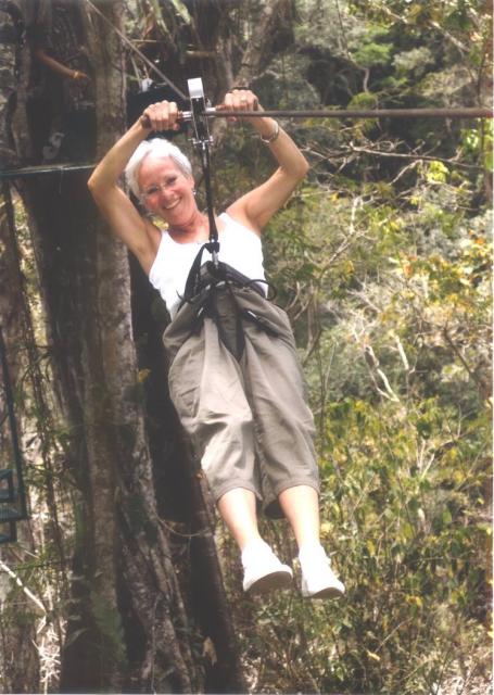 Karen on "canopy" cruise in PV