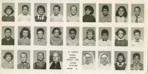 St Edwards School, 2nd grade 1956, Corona , California