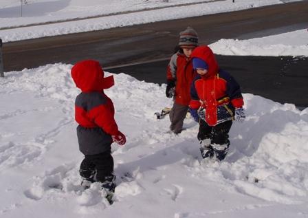 3 brothers playing in Nov 2005 snowfall