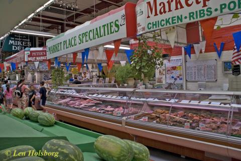 inside the Arthur Ave market