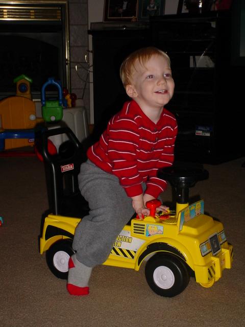 Dylan on his Tonka