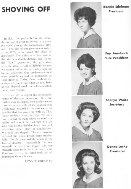January 1962 Graduating Class Pictures