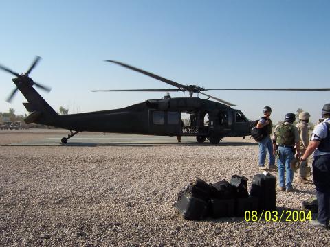 Fixing to board the blackhawk