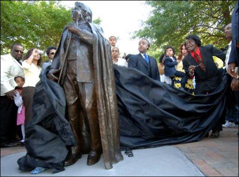 Brown Unveils Statue