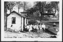 Boat house and house