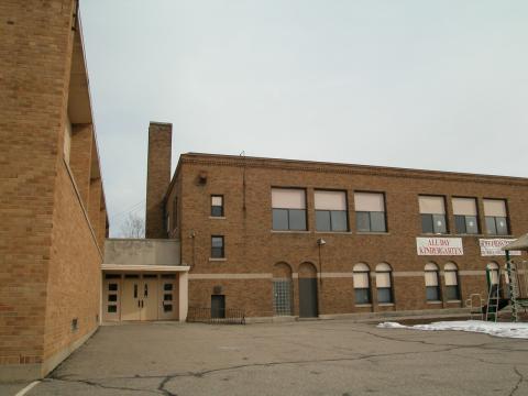 West entrance of school to playground