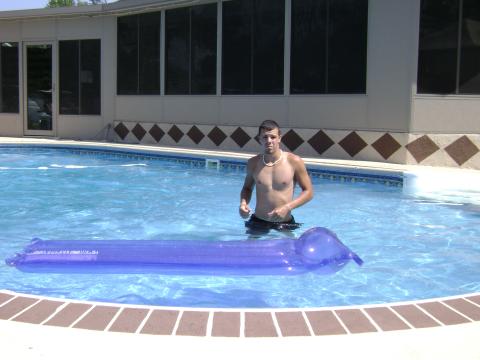 Shane in pool