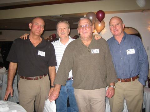 Stu Randall, Kirk Emmons, Coach Moore, Dave Lyons