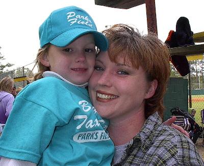 Andrea & Grace at Opening Day, 2002