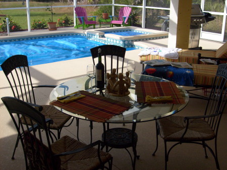 Our lanai and pool