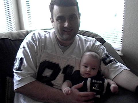 daddy, zach and football