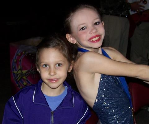 Nicole and Meya at dance competition