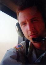 on a helicopter in kuwait, '99