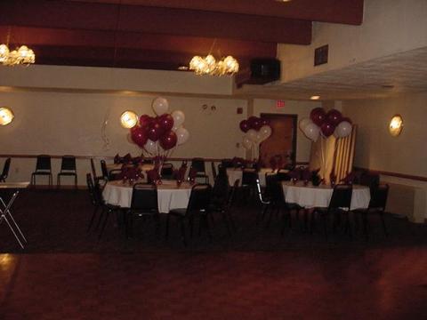 HALL SET UP WITH BALLOONS
