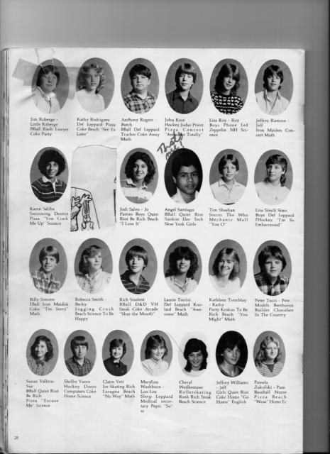 Tenney Middle School 1983-84 Year book