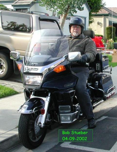 Bob Stueber on Motorcycle
