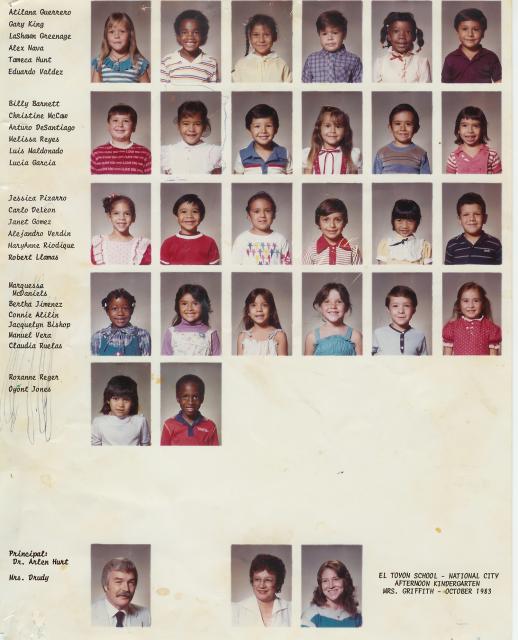 Kindergarten 83-84 Mrs. Griffith
