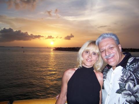 Sunset in Cozumel with my wife