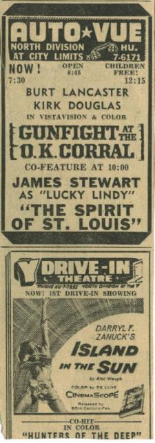 Drive-in ad '57