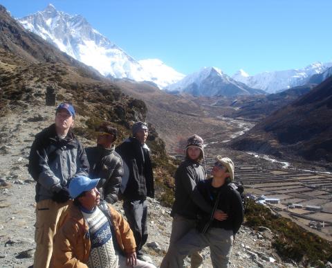 Posing with our Sherpa friends!