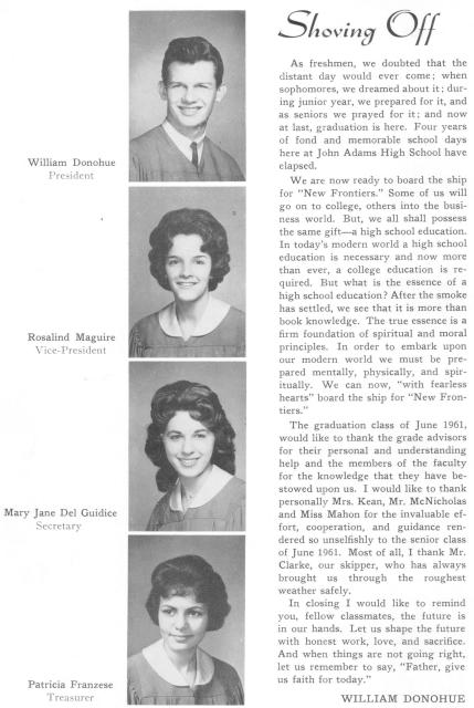 June 1961 Graduating Class Pictures