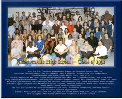 Jacksonville High School Class of 1991 Reunion - Class Picture