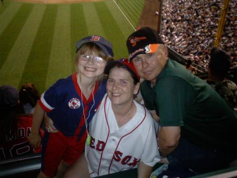my honey, chey and I at the game go SOXS
