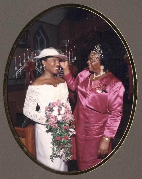 Loretta and Mom (Oller Gilmore, Mother of the Bride) 2 August 5, 1995