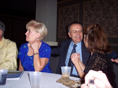 Deb, Frank Kucer talking to Wilma West