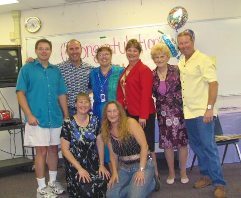 Mom & us- Retirement Party @ Santana High #1 PIC 10-4-05.