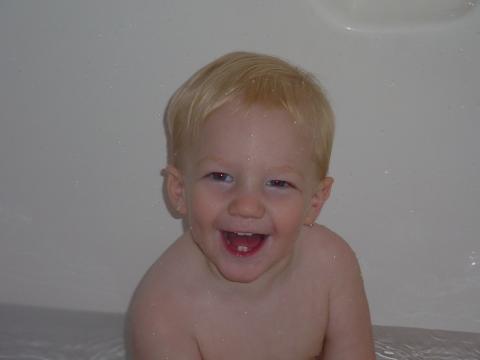 Dylan in the tub