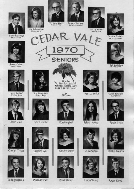 Cedar Vale High School  1969-70