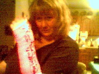 mom w/her cast ouch
