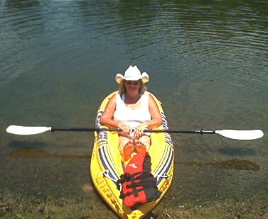 Suz kayaking Caddo River