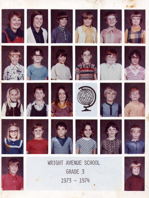 Wright Ave. School 3rd Grade 1973-1974