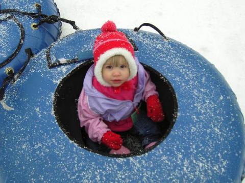 Hannah in the snow