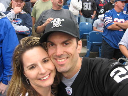 Enjoying Raiders-Bills game in '08